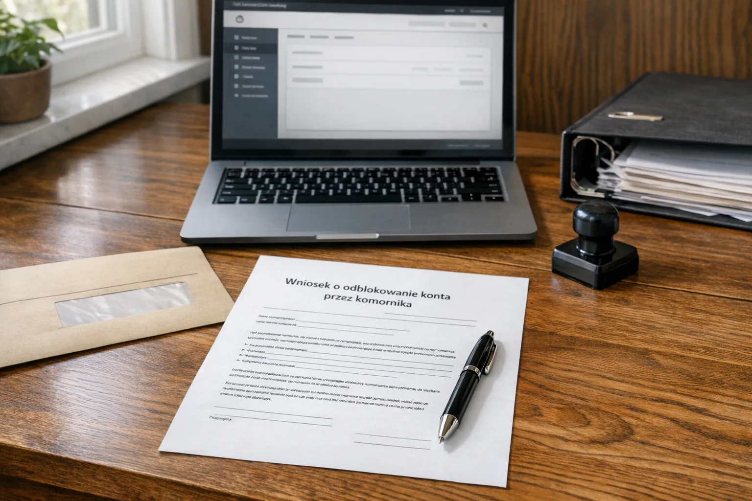 Wniosek o odblokowanie konta przez komornika - co wpisać
